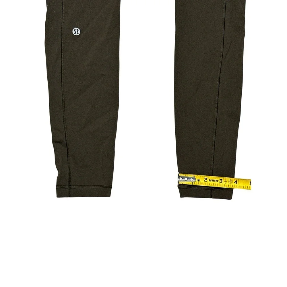 Lululemon Women's Olive Green Leggings W/ Pockets & Waist Tie Size‎ 4